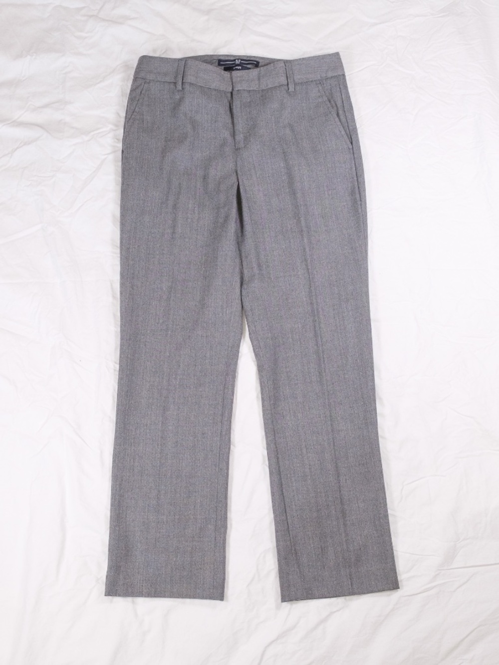 Gap Straight Legged Grey Herringbone Pants Size 0